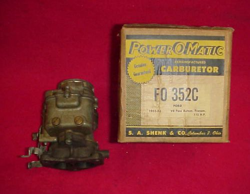 52 53 ford flathead rebuilt carb carburetor auto trans 110 hp mercury