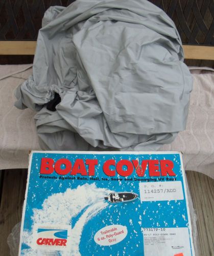 Fish and ski boat cover 17 feet outboard model new with outboard motor cover