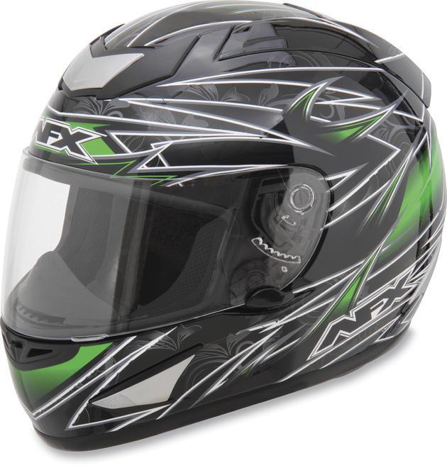 Afx fx-95 line motorcycle helmet green md/medium