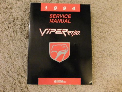 1994 dodge viper service repair manual book engine drivetrain electrical gen 1