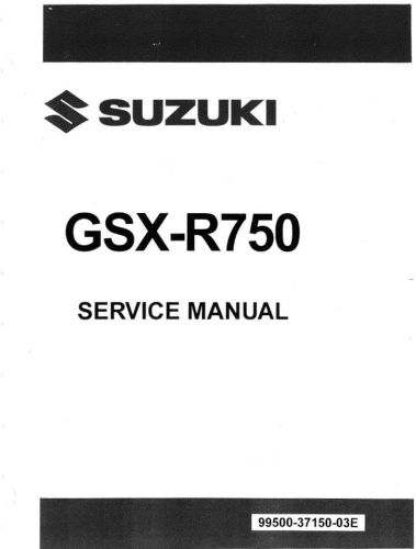 2011-2015 suzuki gsx-r750 motorcycle paper service manual in 3-ring binder