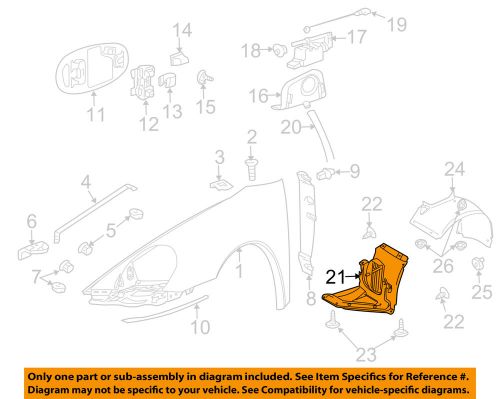 Porsche oem 07-13 911-front fender liner right 99750412401