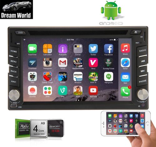 Multimedia android4.4 6.2&#034; 2 din car radio stereo gps navigation wifi +us camera