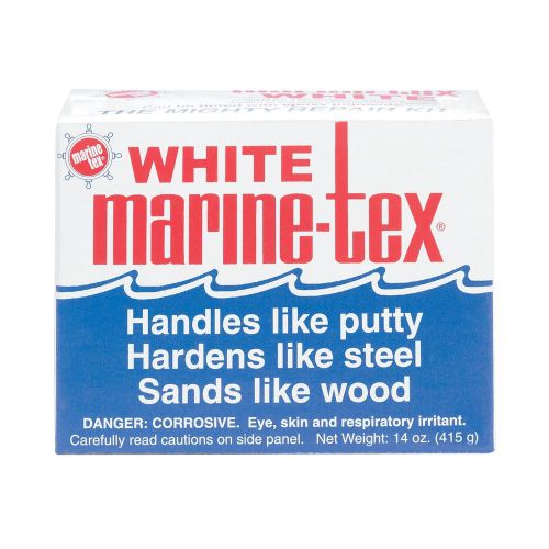 Marine-tex epoxy putty white 12 ounce (3/4 lb) kit