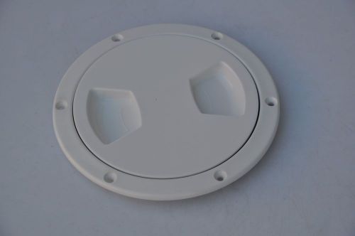 5 1/2 inch white screw in plastic boat hatch inspector deck plate