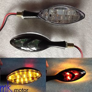 Black motorcycle bike turn signals tail lights blinker indicator for honda