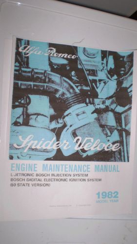 Alfa romeo spider engine maintenance manual - 1982 -  pdf version
