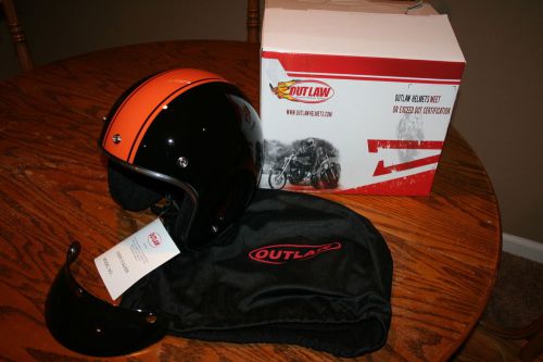 Retro outlaw motorcycle atv minibike helmet retro-5044 large vintage look new