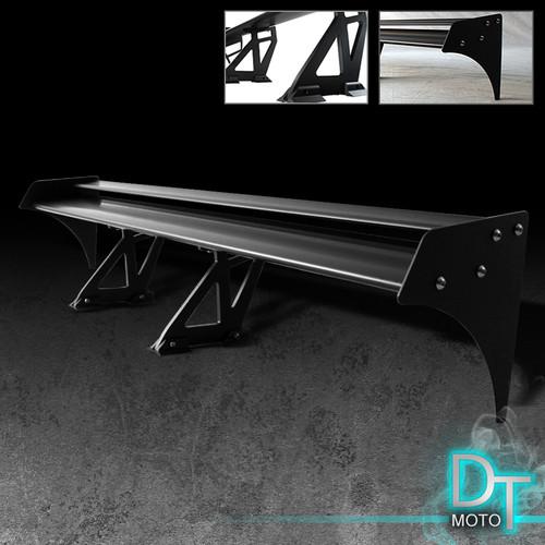 52" inch aluminum light weight gt wing type iii jdm trunk rear spoiler black