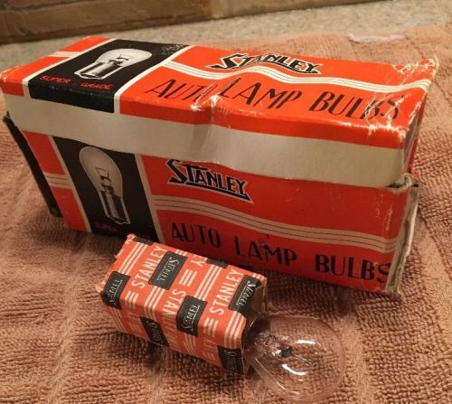 Vintage 6v/21cp s-25 18 w auto lamp bulbs stanley a4513 10 pk new in box nos