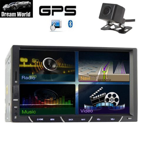 2din 7&#034; in dash android 4.4 quad-core kitkat car stereo radio head unit gps+cam