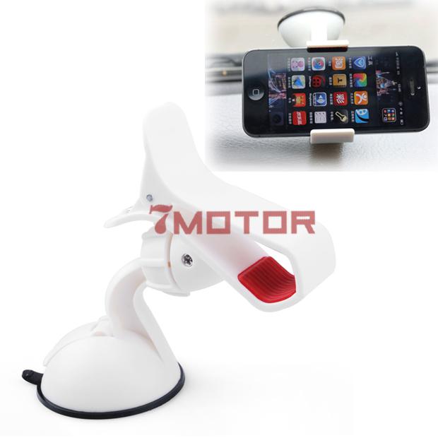 White windshield suction auto mount holder bracket clip new for phone gps