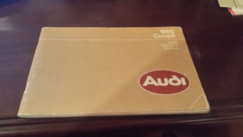 1985 audi coupe owners manual