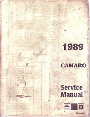 1989 chevrolet camaro factory shop service manual