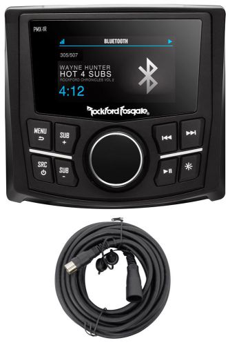 Rockford fosgate pmx-1r wired marine remote w/2.7&#034; display pmx-8bb, pmx-5, pmx-2