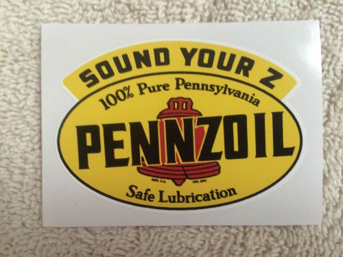 Pennzoil, sticker, very rare, original,sound your z, safe lubrication, 100% pure