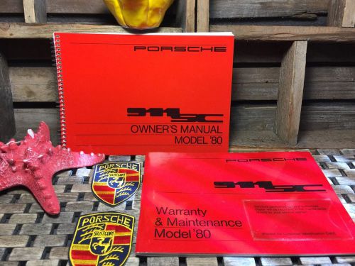 1980 porsche 911sc 911 sc owners manual + warranty &amp; maintenance bk (original)