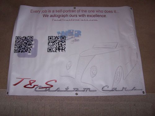 4 by 3 ft  t &amp; s custom cars  -  banner