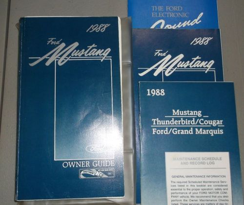 1988 ford mustang gt lx owners manual original  + 3 supplements