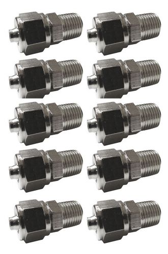 *ten* compression fittings 1/8&#034; mpt, fits 1/4&#034; o.d hose, for horns...#v18-fit/10