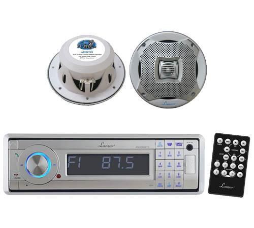 Silver marine yacht cd/mp3/usb/sd stereo system /bluetooth 2 400w 5.25&#034; speakers
