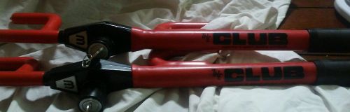 Two the club steering wheel anti theft lock bars w keys! works great condition
