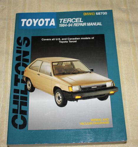 Chilton automotive repair manual toyota tercel 1984 thru 1994