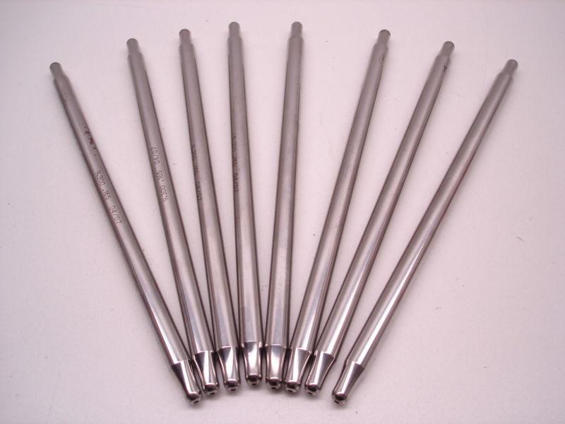 Nascar sb2.2 head pushrods 9.050" x 7/16" x 5/16" tip x .125 wall polished jesel