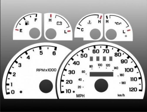 1998-2003 ford ranger explorer instrument cluster white face gauges 98-03