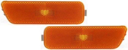 Side marker light lamp lens &amp; housing pair set (driver &amp; passenger side, qty 2)