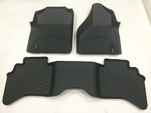 2002-2008 dodge ram truck quad cab - black weathertech digitalfit floorliner