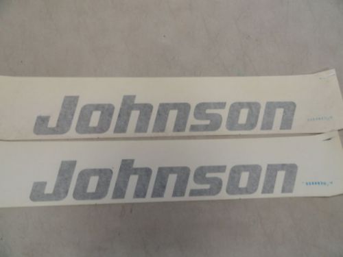 Johnson evinrude dark gray decal pair 16-1/2&#034; x 2-3/8&#034; marine boat