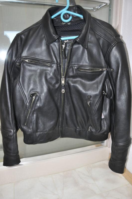 New women's leather jacket w/removable thinsulfate liner - medium 