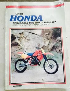 Cr 500 clymer service repair maintenance owners manual 1981-1987 honda cr500