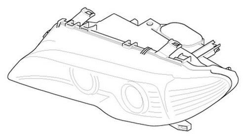 Bmw genuine headlight right turn indicator yellow for 323ci 325ci 328ci 330ci