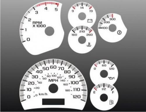 2003-2005 silverado duramax diesel dash cluster white face gauges 03-05