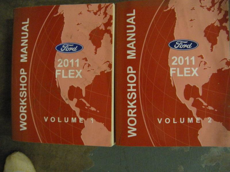 2011 ford flex service shop repair manual set factory dealership exc cond oem