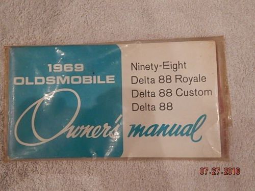 1969 oldsmobile owners manual still in plastic