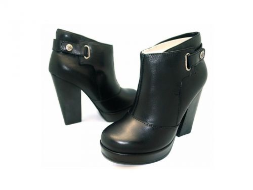 New harley davidson womens alexi black leather high heel boot shoe sz 9.5 medium