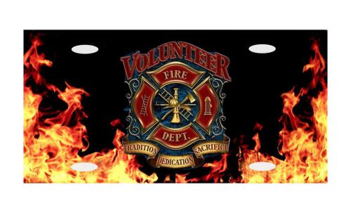 Volunteer firefighter aluminum specialized license plate,