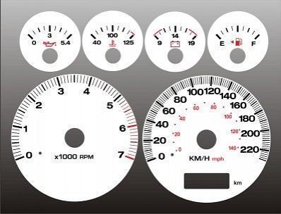 1999-2001 grand cherokee metric instrument cluster white face gauges kmh kph 99