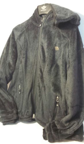 Harley davidson womens jacket heated 7v battery operated faux fur fleece 1w