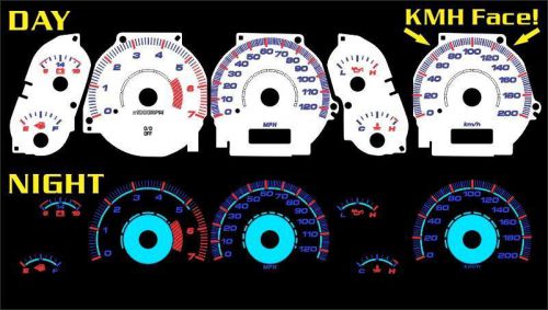 Jeep grand cherokee halo white face illumiglo plasma glow gauges 6 color