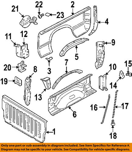 Dodge oem 55276323ab front & side panels-pick up box-shield