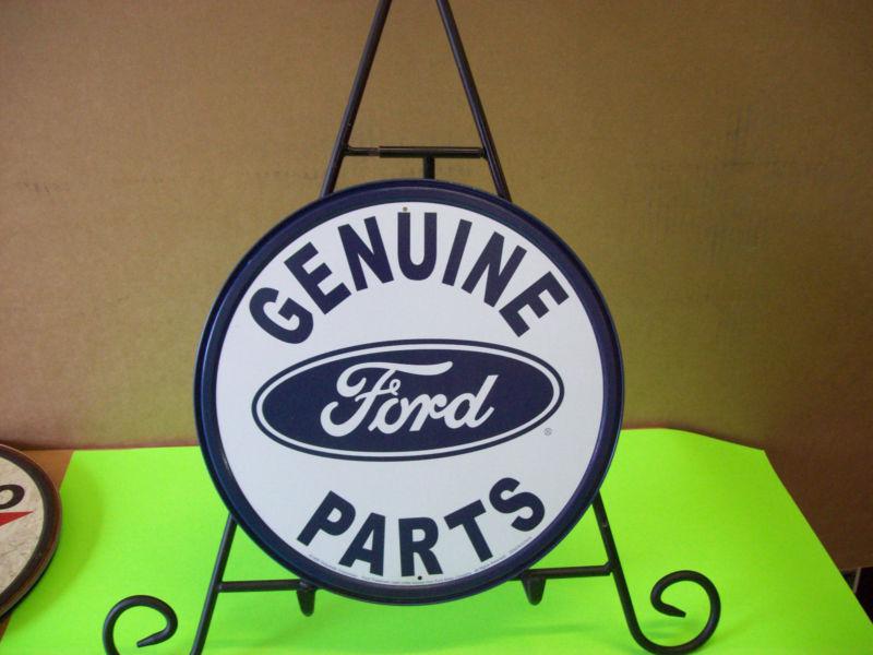 Tin sign advertising car lot logo dealership auto parts body ford genuine 791