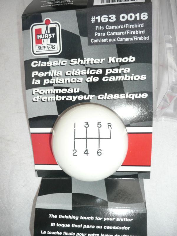 Hurst 6 speed classic shift knob (white)