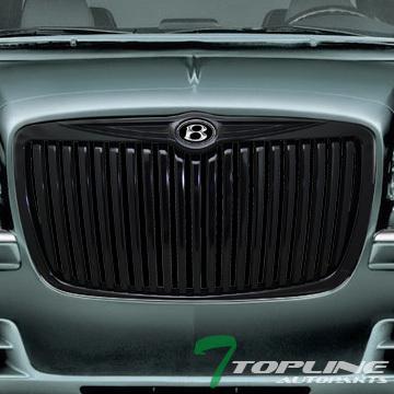 Blk vertical front hood bumper grill grille+b emblem 04 05-10 chrysler 300 300c