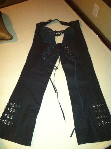 Like harley davidson icon moto black leather chaps