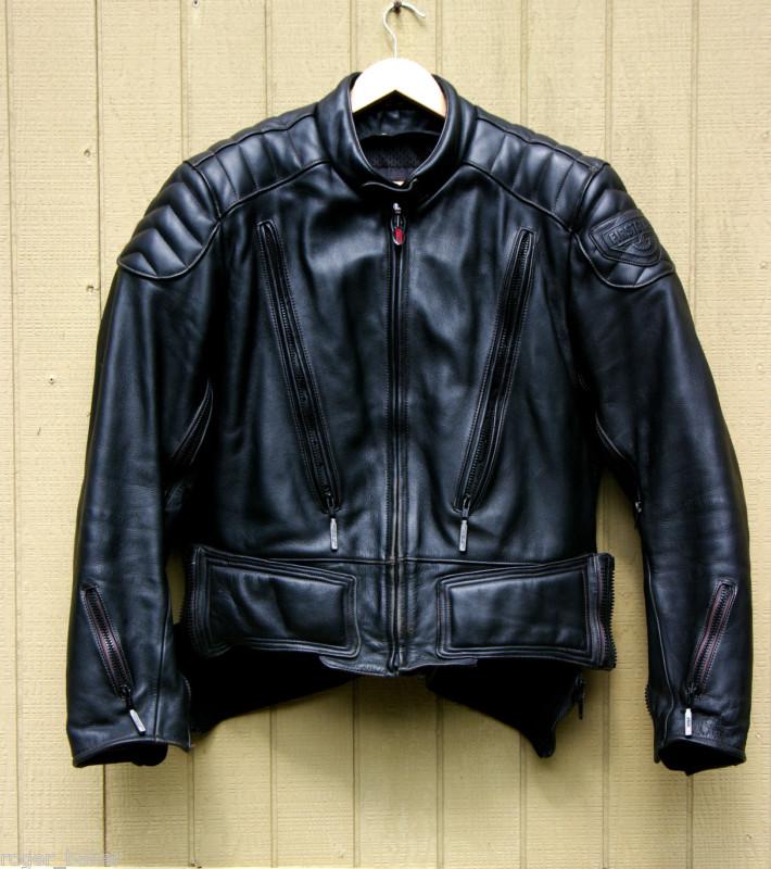 Firstgear leather sport riding vented jacket, size 46, clean!