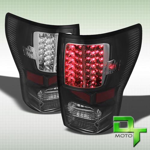 2007-2013 toyota tundra full led tail lights lamps pair left+right pickup black